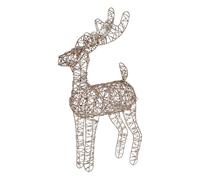 Well Home Reno navideño Luminoso metálico con 40 Micro LED Blanco cálido 24x8x37cm