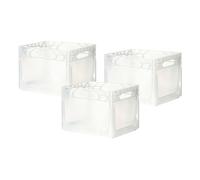 Well Home Set de 3 Cajas Industriales Transparentes 20x15x17cm en Polipropileno siendo compactas y resistentes