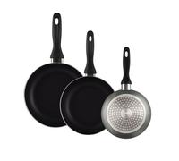Well home set de 3 sartenes ø16ø20ø24cm de aluminio prensado en gris metalizado