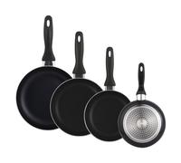 Well home set de 4 sartenes ø16ø20ø24ø28cm de aluminio en negro