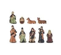 Well home set de 9 figuritas para belén con detalles realistas y tamaños variados