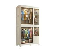 Well Home Set de Cajas de almacenaje apilables con puerta frontal, Organizador modular plegable con ruedas, Modularidad eficiente, Multiespacios, Armario plegable
