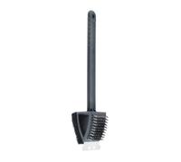 Well home set de cepillo de barbacoa 3 en 1 - raspador y 2 cepillos en acero inoxidable, pp negro