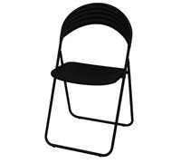 Well Home Silla KALUPO Plegable Negro de Metal Versátil 42x46x78cm
