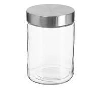 WELL HOME MOBILIARIO & DECORACIÓN Tarro de vidrio y acero inoxidable de 1,2L Ø11cm