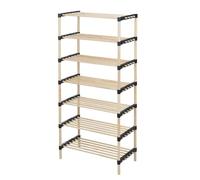 Well Home Zapatero de 7 estantes en Madera y Metal H.110cm