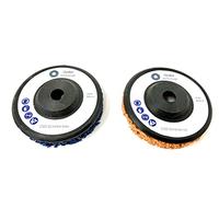 WELLERWERKZEUGE Juego de 2 discos de limpieza CSD de 76 x 10 mm, apto para amoladora angular con batería como Bosch GWS 10,8 V 12 V para acero, madera y plástico (2)