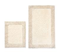 WELL HOME MOBILIARIO & DECORACIÓN Set de alfombras de baño (2 Piezas) Crema