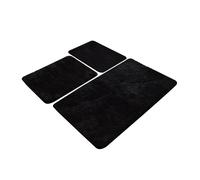 Wellhome Setmat Set 3 Piezas Negro - 100% ACRÍLICO - Antibacteriano - Lavable a Máquina - Varios Tamaños