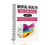 wellrun Diario de salud mental con indicaciones, diario de reflexión para aliviar el estrés y bienestar emocional, libro de trabajo guiado para adultos para seguimiento de la ansiedad y el estado de