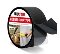 WELSTIK Cinta Antideslizante de Goma 5cm x 5m Negro | Impermeable y resistente al desgaste, con gran agarre en superficies secas y húmedas. Ideal para herramientas y hogar.