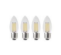 WELSUN 3V C35 LED Bulbo de filamento 2W E26 / E27 Base de Tornillo Blanco cálido 2700k para energía Solar Pendant Light Street Light Solar Chandelier 4-Pack