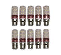 WELSUN Baja Tensión Bayoneta B22 LED iluminante 24v 10W, Blanco cálido/Blanco frío, 60SMD 2835 Larga Vida Bombillas LED, AC/DC 24-60V [energética Clase A ++] 10-Pack (Color : Warm Wite)