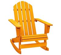 WEMYUFURN Adirondack - Mecedora (madera maciza, abeto), color naranja