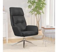WEMYUFURN Sillón de relax de piel auténtica, giratorio 360 grados, cómodo, grueso, acolchado, estructura de metal, reposabrazos estables