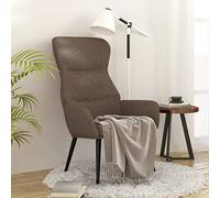 WEMYUFURN Sillón de relax de tela gris topo con marco de metal, acolchado grueso para una comodidad óptima, funda de tela suave, robusta y estable silla de salón con cómodos reposabrazos,