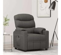 WEMYUFURN Sillón de relax eléctrico de tela gris oscuro con mando a distancia y 3 posiciones reclinables para ver la televisión cómodamente y relajarse