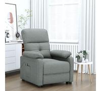 WEMYUFURN Sillón de relax eléctrico de tela gris oscuro con mando a distancia y 3 posiciones reclinables para ver la televisión cómodamente y relajarse