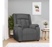 WEMYUFURN Sillón de relax eléctrico de tela gris oscuro con mando a distancia y 3 posiciones reclinables para ver la televisión cómodamente y relajarse