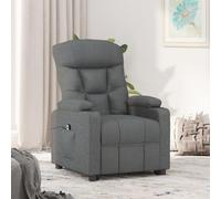 WEMYUFURN Sillón de relax eléctrico de tela gris oscuro con mando a distancia y 3 posiciones reclinables para ver la televisión cómodamente y relajarse