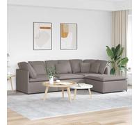 WEMYUFURN Sofá modular con estructura de metal y reposabrazos de madera. Diseño elegante para generosos grupos de asientos, acolchado de tela transpirable y módulos ajustables para personalizar