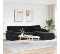 WEMYUFURN Sofá modular de tela de terciopelo con estructura de metal y reposabrazos de madera Diseño flexible de la habitación - Diseño elegante con módulos de asiento ajustables