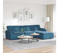 WEMYUFURN Sofá modular de tela de terciopelo con estructura de metal y reposabrazos de madera Diseño flexible de la habitación - Diseño elegante con módulos de asiento ajustables