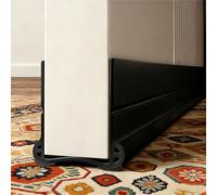 Wendict 93cm Burlete para Puertas, Sello de Puerta Autoadhesivo para Ahorro de energía, se Puede Cortar libremente, burlete para Puertas como Aislamiento acústico, Fácil de Instalar(Negro)