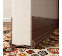 Wendict 93cm Burlete para Puertas, Sello de Puerta Autoadhesivo para Ahorro de energía, se Puede Cortar libremente, burlete para Puertas como Aislamiento acústico, Fácil de Instalar(Marrón)