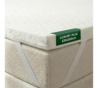 Wendre Topper Colchón 120x200 - 7 cm Viscoelástico, Luxury Plus | Alivio de presión con elásticos de sujeción, funda lavable, OEKO-TEX, fabricado en Europa