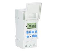 Wengart Temporizador Digital 24V AC/DC THC15A,Interruptor Horario 16A para Electroválvulas de Riego,Camiones y Automatización, 28 Grupos de Control,Carril DIN,Salida de Contacto Seco (Baja Tensión)
