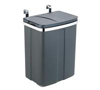 Wenko 12L - Cubo de basura para puertas, gris, para cocina y armario