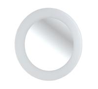 WENKO 18907100 Tropic White Power-Loc - Espejo de Pared (poliresina y Cristal, diámetro de 50 cm), Color Blanco