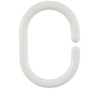 Wenko 19191100 - Anillos para Cortinas de Ducha, 12 Unidades, 3 x 4.5 cm, Color Blanco