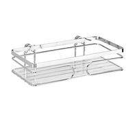 WENKO 20409100 Estanteria mural Premium para la ducha - fijar sin taladrar, Acero inox, 24 x 6.5 x 13.5 cm, Brillante