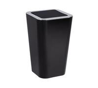 Wenko 22474100 Candy - Papelera con tapa basculante de ABS negro / cromo (18 x 18 x 28,5 cm).