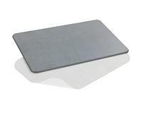 Wenko Alfombra de baño «Simi» de tierra de diatomeas, alfombra de sauna higiénica antideslizante, natural y duradera con propiedades de absorción de agua, de secado rápido, 60 x 39 cm, gris