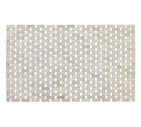 Wenko Alfombra para bañera Bamboo Blanco, 50 x 80 cm - Parte Inferior Antideslizante, Bambú, 50 x 80 cm, Blanco