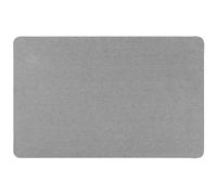 WENKO Alfombrilla de baño Absorbente de Agua, Base Antideslizante de Caucho Natural, Superficie de poliéster (Secado rápido), 80 x 50 cm, Color Gris