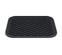 WENKO Bandeja de silicona, bandeja Black Outdoor Kitchen de silicona resistente al calor, uso versátil: como alfombrilla antigoteo o escurreplatos para barbacoa, apta para lavavajillas, 29 x 1 x 23 cm