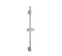 WENKO Barra de ducha Classic, barra para ducha o bañera de acero inoxidable con soporte para ducha de mano y soporte de pared móvil, dimensiones (An./P x Al): Ø 2,2 x 70 cm, cromo