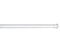 Wenko Barra para Cortina baño telescópica Blanca 110-185 cm - Ø 2 cm, Aluminio, 2 x 2 cm, Blanco
