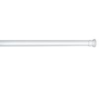 Wenko Barra para Cortina baño telescópica Blanca 70-115 cm - Ø 2 cm, Aluminio, 2 x 2 cm, Blanco