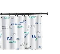 WENKO Barra para cortina baño telescópica negro 110 - 185 cm - Barra para cortina de ducha , Aluminio, 2 x 2 cm, Negro