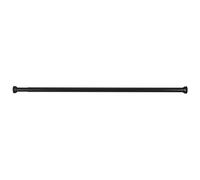 WENKO Barra para cortina baño telescópica negro 70 - 115 cm - Barra para cortina de ducha , Aluminio, 2 x 2 cm, Negro