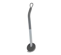WENKO Cepillo de lavado Cuvo de plástico con mango ergonómico y raspador para residuos persistentes de limpieza higiénica, apto para lavavajillas, 6 x 31 cm, color gris