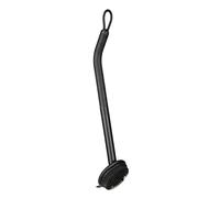 WENKO Cepillo para fregadero Cuvo, mango ergonómico, cerdas cortas para limpiar grandes superficies y rascador para eliminar la suciedad más persistente, apto para el lavavajillas, 31 x 6 cm, negro