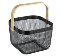 WENKO - Cesta para toallas de baño, toallas de mano, organizador de toallas para el baño, con asa, modelo Bambusa