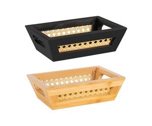 Wenko® Cestas de almacenaje con asas pack 2