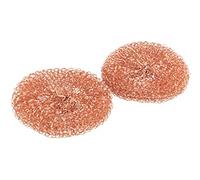 WENKO Cobi-Juego de 2 esponjas de Cobre para Limpieza, marrón, 9 x 2,2 x 9 cm